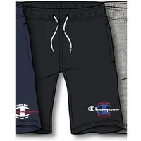 Champion Bermudas Freizeithose (Baumwolle) mit Graphic Print kurz schwarz Jungen