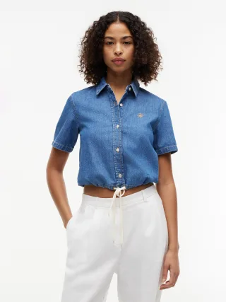 BOXY TIE SHIRT MIA SS - Gr. - S