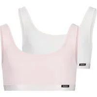 Skiny Bustier Mädchen Bustier 2er Pack Cotton Elastic (Packung, 2-tlg) Unterbrustband