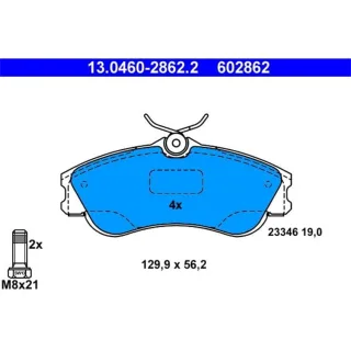 ATE Bremsbel?ge vorne Citroen Xsara Peugeot 206