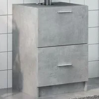 vidaXL Schrankmodule Waschbeckenunterschrank Betongrau 40x37x59 cm Holzwerkstoff