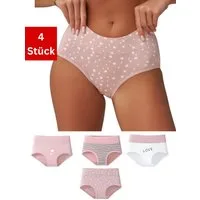 Elegant Love Taillenslip Damen Unterwäsche – Komfort-Slips (4-St., 4er-Pack) Bequem und Angenehmes Tragegefühl & Passform, Atmungsaktiv & Weich