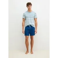 Marc O'Polo Shorty Mix N Match Cotton (2 tlg) mit kurzem Arm und Rundhalsausschnitt, Hose mit Gummizug und Bindeband