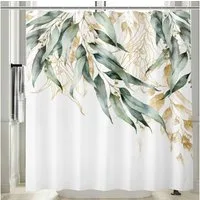M&W DAS DESIGN Duschvorhang Shower curtains Anti schimmel Waschbar ​​180x200 Duschvorhang grün