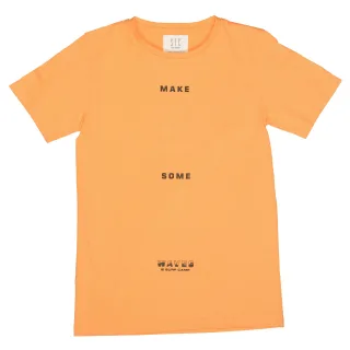 STACCATO - T-Shirt Slim Fit mit Wordings auf der Front sun orange - Gr. - 176