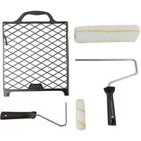 Scorprotect® Farbroller Streich-Set 5-teilig mit Farbwalze, Bügel und Abstreifgitter