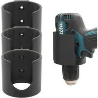 TSB Werk Werkzeughalter Wandhalter Akkuschrauber für Bosch Makita Einhell, 3-tlg., Milwaukee, Parkside, Universal, Akku
