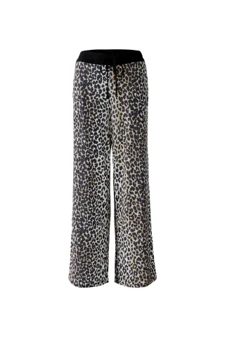 Oui - Schlupfhose Silky Touch Qualität dk camel black - Gr. - 38