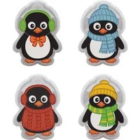 IEA Medical Kühlpad Kalt-Warm Gelkompresse Kinder Pinguin 4er Set, Cold/Hot Pack, 4-tlg., wiederverwendbar, Kalt & Warm, für Beule, Schwellung, Sport & Alltag