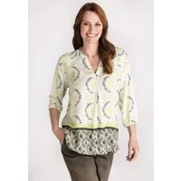FRANK WALDER Klassische Bluse mit elastischem Bund