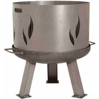 Siena Garden Funkenschutzgitter Feuerschalenaufsatz für Feuerschale XXL 55 cm (1 St), Ø 53 cm, mit Flammendesign, Stahl silber/anthrazit
