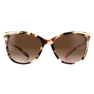 Ralph by Ralph Lauren Cat Eye Ladies Pink Tortoise Dark Brown Gradient Sunglasses