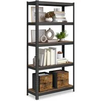 SONGMICS Standregal Küchenregale, 1-tlg., Lagerregal, 5 Ablagen, 150 x 75 x 30 cm, verstellbare Ablagen