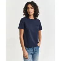 Gant T-Shirt REG TONAL SHIELD SS T-SHIRT Rundhals, Ton in Ton Stickerei