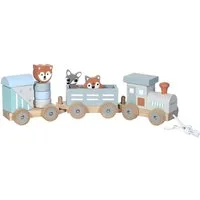 KINDSGUT Spielzeug-Eisenbahn Holzeisenbahn, (12-tlg), Holzspielzeug, ohne Elektronik, motorische Förderung, Dunkelgrau