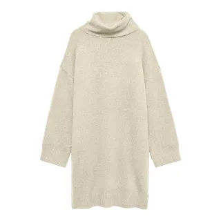 Vero Moda - Strickkleid für Damen, Rollkragen, Jerseyware (Natürlich)