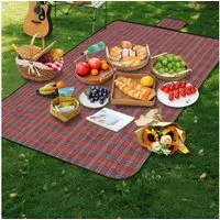 FOUORTUNATE-BEE Isomatte 150×200 cm wasserdichte Picknickdecke – faltbar & tragbar für Outdoor, Ideal für 2–4 Personen: Camping,Park und Picknick leicht gemacht