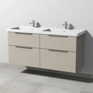 Sanipa 3way Waschtischunterbau zu Villeroy & Boch Subway 3.0 Waschtisch mit 4 Auszügen, Kaschmir-Mat UP8511U