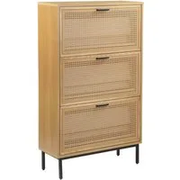OTTO home Schuhschrank Feines aus massiver Esche, Metallgestell mit Pulverbeschichtung, Breite 80 cm