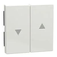 Wippe für Schalter und Taster, zweiteilige Wippe mit Symbol Pfeile, glänzend, Thermoplast weiß (glänzend), Retail