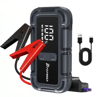 POPDEER PD-J06 4000A Jump Starter Powerbank 12V Car Battery Booster with LCD Display Dual USB for 10.0L Gas/8.0L Diesel