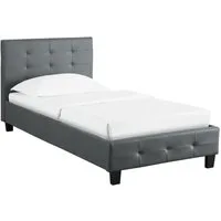CARO-Möbel Polsterbett LIVERPOOL, Polsterbett Einzelbett Bettgestell Designbett 90x200 cm Lattenrost