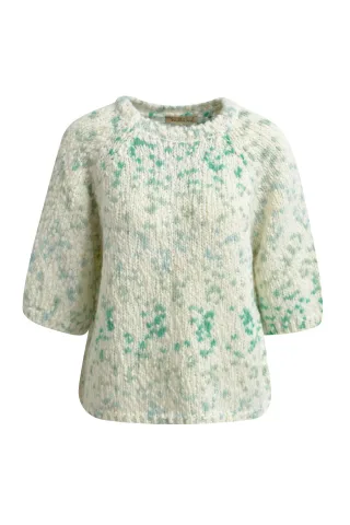 Smith&Soul - Fancy Yarn Half Slv Pullover offwhite - Gr. - S