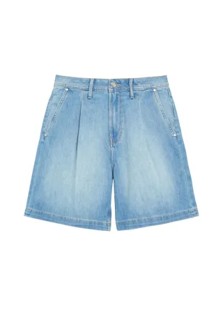 s.Oliver Red Label - Jeans-Bermuda mit Falten blau - Gr. - 46