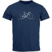 Neverless Print-Shirt Herren T-Shirt Fahrrad Radfahrer Aufdruck Printshirt Bike Grafik mit Print