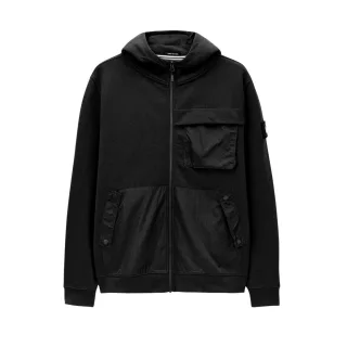 Weekend Offender - Hoodie mit durchgehendem Reißverschluss für Herren, Gekämmte Baumwolle (Schwarz)