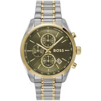 BOSS Chronograph GRAND PRIX 44 1514227, Quarzuhr, Armbanduhr, Herrenuhr, Edelstahlarmband, analog, Tag