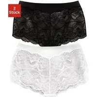 Vivance Panty (2er-Pack) weiches Microfaser Bündchen und zarte Spitze