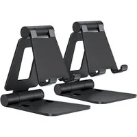 Refined Living Smartphone-Halterung 2 Stück Handy Ständer Faltbar & Verstellbar, Handy Halterung Tisch, (bis 8 Zoll, Handyhalter universal, Smartphone Halter, Handyhalter faltbar, Handyhalter Aluminium, Kompakt & Tragbar, platzsparend, 2-tlg., Stabil