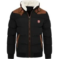 OneRedox Winterjacke ORVARDO Herren warme Pufferjacke mit Kunstfellkragen Steppjacke