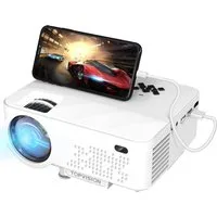 Vivitar 30000 Stunden LED Heimkino Beamer, 5W-Stereo-Sound, mit HDMI, USB, TF Mini-Beamer (9000 lm, 1000:1, Native 1080P Full HD px, kompatibel mit iOS/Android, Automatische Trapezkorrektur)