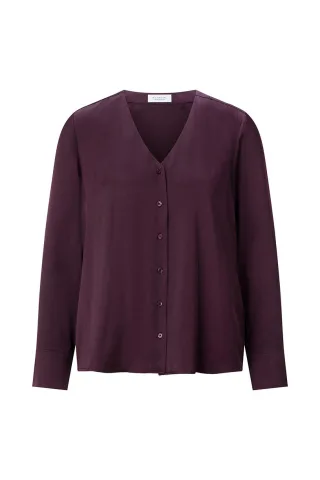Rich & Royal - Satin Blouse mulberry - Gr. - 38