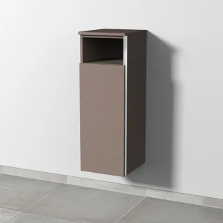 Sanipa 3way Mittelschrank mit 1 Tür und 1 offenem Fach, Taupe-Matt, BP1301T BP1301T