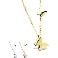 Kim Johanson Kette mit Anhänger Schmetterling, aus Edelstahl
