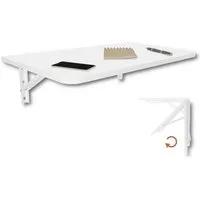 KDR Produktgestaltung Klapptisch Wandklapptisch Esstisch Küchentisch Schreibtisch Wand Tisch, 70x40 cm in Weiß