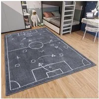 HANSE Home Kinderteppich Adventures Gameplan, rechteckig, Höhe: 7 mm, Spielteppich, fest, Kinderzimmer, Fußball, Spielunterlage
