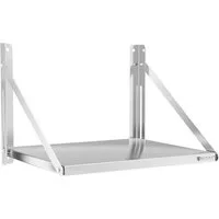 Royal Catering Hängeregal Wandbord 60 x 45 cm klappbar 40 kg Wandregal Edelstahl Küchenregal, verschiedene Größen
