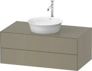 Duravit White Tulip Konsolenwaschtischunterbau wandhängend Stein Grau Hochglanz 1000x550x408 mm - WT WT49860H2H20010