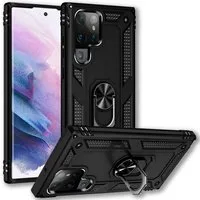 Nalia Smartphone-Hülle Samsung Galaxy S22 Ultra 17,3 cm (6,8 Zoll), Stoßfeste Military-Style Ring Hülle / Extrem Schützend / Outdoor Case