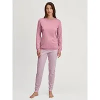 CALIDA Schlafanzug Striped Dreams (2 tlg) Rundhalsausschnitt, Interlock-Qualität, wärmend, lange Ärmel