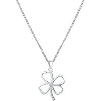 ALEXANDER YORK Kette mit Anhänger KLEEBLATT cut-out Design, 2-tlg., 925 Sterling Silber