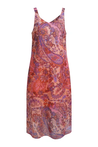 Smith&Soul - Gathered Strap Dress peach print - Gr. - S