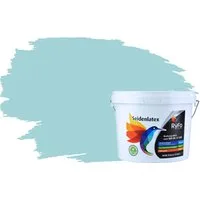RyFo Colors Wand- und Deckenfarbe Seidenlatex Trend Blautöne, 1 L reicht für ca. 8 m², Hohe Reinigungsfähigkeit,diffusionsfähig,strukturerhaltend,geruchsarm