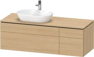 Duravit L-Cube Konsolenwaschtischunterbau wandhängend Natur Eiche Matt 1420x550x482 mm - LC487703030 LC4877030300000