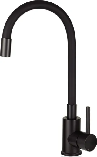 Neuesbad Spültischarmatur mit flexiblem Auslauf, Schwarz NB1DEBOCN72M1