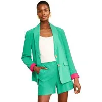 Love & Roses Jackenblazer Love & Roses Blazer in Leinenoptik Colourflash (1-tlg)